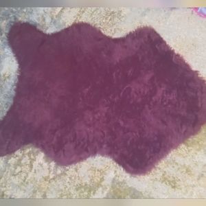 Purple fur rug 37" X 29"